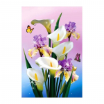 5D Teemantmaal Ilus Liilia Teemanttikandid Ristpistes Kodukaunistus K&auml;sitsi valmistatud kingitused Round 20x30cm