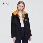 Jope ZIAI &otilde;huke l&uuml;hike v&ouml;&ouml; kapuutsiga uus naiste kevadmantlid park ins style Designer Collection k&otilde;rge kvaliteediga XS must
