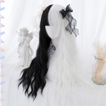 Lolita parukas naiste Cosplay parukas koos tukkidega Halloweeni j&otilde;ulud s&uuml;nteetilised juuksed kuumakindlad Cosplay parukas peoparukas Tudengiparukas LUPU 60CM
