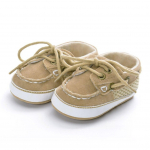 Br&auml;ndi Vintage beebijalatsid libisemiskindlad vasts&uuml;ndinu T-seotud esimesed jalutusk&auml;ijad poisslapsele t&uuml;drukutele v&auml;ikelaste paeltega pehme tallaga kingad 11cm (4.33 in) khaki
