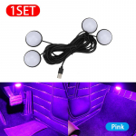 Auto salongi atmosf&auml;&auml;rivalgusti taaspaigaldatud LED-v&auml;lklamp dekoratiivlambi tallalamp kolmev&auml;rviline auto jala &uuml;mbritseva valguse sees
