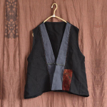 Johnature naiste vintage vestid lapit&ouml;&ouml;d linased mantlid s&uuml;gisn&ouml;&ouml;biga V-kaelusega Hiina stiilis naiste originaal vestid mantlid One Size must
