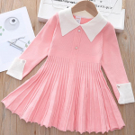 T&uuml;drukute s&uuml;giskleidid Beebi puuvillane kootud kampsun, puidust k&otilde;rvadega Kevad-s&uuml;gis printsessi kleit 2T roosa