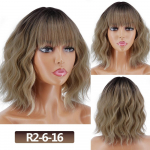 MERISIHAIR l&uuml;hike plaatinablond ombre laineline tukkidega parukas naistele Cosplay keskosa parukad loomulikud, igap&auml;evaseks kasutamiseks 12inches