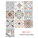 Veekindlad 3D mandala mustriga plaadikleebised k&ouml;&ouml;gi vannitoa kaunistus isekleepuvad seinam&ouml;&ouml;bli kleebised p&otilde;randatapeedid 30 x 30 cm 10 PCS