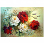 DIY 3D Teemantmaali Lilled Tikand Ristk&auml;sit&ouml;&ouml; Kodukaunistus Full Round 20x25CM