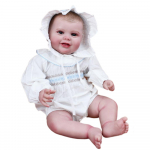 60 CM pehmest silikoonist Reborn Baby, 3D-v&auml;rviga, veresoonte veenide ja rasvase kehaga nahanukk T&uuml;drukule Suure suurusega v&auml;ikelapse elutruu Finished doll