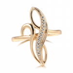 Elegantsed kullav&auml;rvi Twist tsirkoons&otilde;rmused Naiste Vintage Fashion Pulmaehted 7