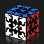 Uus Qiyi Gear Cube 3x3x3 Gear Cube 3x3 p&uuml;ramiidi silindriga sf&auml;&auml;rilise kiiruse kuubikud hariv m&auml;nguasi lastele