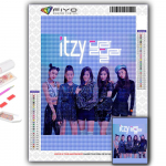 5D DIY teemantmaal Korea t&uuml;drukute r&uuml;hm ITZY ristpistes teemantkunsti tikandid mosaiik kodudekoratsioon Full Round 20X30CM