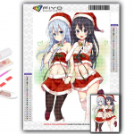 Ristpistekomplekt DIY teemanttikandid j&otilde;ulupuu J&otilde;uluvana lumememm teemantmaal Kodukaunistus Full Round 20X30CM