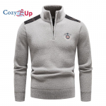 Cozy Up meeste pikkade varrukatega kampsun, uus poolt&otilde;mblukuga pullover, pehme krae M beež