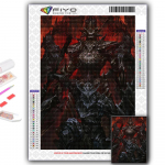 5D teemantmaalimise m&auml;ng Dark Souls Ristpistes Teemanttikandid Mosaiik Full Round 20X30CM