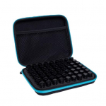 Eeterliku &otilde;li hoiukast, suure mahutavusega p&otilde;rutuskindel, kerge ja suurep&auml;rane 63 piluga reisipudeli karp kosmeetikapoe jaoks sinine