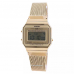 Casio Youth Vintage Gold Tone Stainless Steel Digital A700WMG-9A unisex kell kuld