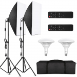 Andoer Professional Studio Photography Softbox LED-valgusti komplekt 20*28-tollise Softboxiga * 2+ EU Plug