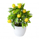 Simulatsioon Lemon Bonsai Mittepleekuv Dekoratiivne Lihtne Hooldus Praktiline Kunstlik Potitaim Elutoa ornament hotellile