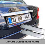 Chrome numbrim&auml;rgi raam EU suurus 2tk 52x11 CM plaat roostevabast terasest raam