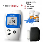 Sinocare Safe-ACCU2 veresuhkru monitor koos 50/100/200 testribaga diabeedi testikomplekt Mmol/l v&otilde;i Mg/dl kit 50 - mg/dL