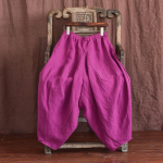 Johnature naiste vabaaja linasest laia s&auml;&auml;rega p&uuml;ksid elastne v&ouml;&ouml;koht &uuml;hev&auml;rviline elastne talje p&uuml;ksid s&uuml;gise lahtised vintage p&uuml;ksid One Size must