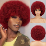 XINRAN Afro Women L&uuml;hike krussis lokkis parukas tukkidega S&uuml;nteetilisest kiust igap&auml;evaseks kandmiseks m&otilde;eldud Cosplay Aafrika naistele krussis lokkis parukas 5881-bug