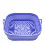 Kokkupandav &otilde;hufrit&uuml;&uuml;r silikoonkorv Airfryer ahju k&uuml;psetusplaat silikoonvorm pitsa praetud korduvkasutatavad pannitarvikud