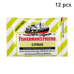 Fisherman's Friend imemistabletid, tsitruselised, suhkruvabad tsitruse maitsega pastillid, 25 g. x 6 /12 / 24 tk 25 g. x 12 pcs