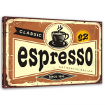 L&otilde;uenditr&uuml;kk Retro Sign Coffee Espresso 60x40 pruun
