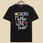 ZIMOXUANi suvemood  Golden Mother Wine Lover  Kirjatr&uuml;kiga T-s&auml;rk Graafiline Armas naiste Mood T-s&auml;rgid Koerte k&auml;patopsid S hall
