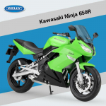 Welly 1:10 skaala Kawasaki Ninja 650R sulamist mootorratta mudel, survevalu metallist m&auml;nguasjas&otilde;idukid, mootorrattamudel K&otilde;rge simulatsiooniga kollektsioon, kingitused lastele 1:10-size:20*6.5*13cm