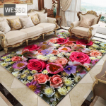 V&auml;rviline v&auml;rskete lilledega vaip magamistoa suure esiku vaiba jaoks romantilise lillelise 3D elutoa p&otilde;randavaibaga T&uuml;drukutoa vaiba sisekujundus 120x160cm 1pcs