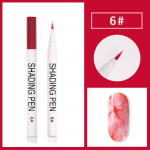 Nail Art Pen Blooming UV Gel Nail Smudge Ink Joonistuspliiats Marbling Manik&uuml;&uuml;r Abstraktne Maalipintsel K&uuml;&uuml;nte isetegemise t&ouml;&ouml;riist