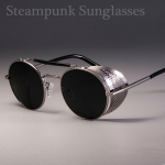 Retro &uuml;mmargused metallist p&auml;ikeseprillid Steampunk Mehed Naised Trend Br&auml;nd Disainer Vintage p&auml;ikeseprillid Oculos De Sol Varjud UV kaitse