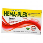 Vere tervise jaoks m&otilde;eldud kompleks, Hema-Plex Sustained, Nature's Plus 30 tab. (36375058) 30tab