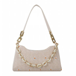 Suvine &otilde;lgedest kootud kott Ristkehaga naiste kott Western Style All-match kett kootud &uuml;he &otilde;lakott khaki