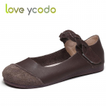 Love Ycodo br&auml;ndi naiste ja tudengite suvemood naturaalsest nahast mokasiinid ja sandaalid 41