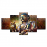 L&otilde;uendipildid Seinakunst Kodukaunistus 5 t&uuml;kki Buddha meditatsioonimaalid HD-tr&uuml;kised Buddha kuju plakatid elutoa raamistik 20x35cm*2 20x45cm*2 20x55cm*1