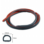 SEAMETAL autoukse serva ilmastikuriba kummist tihend D-kujuline m&uuml;ra tuulekindel kaitse eesmine auto hermeetiku lisatarvikud 1.8M must