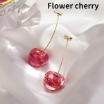 Ebatavalised k&otilde;rvar&otilde;ngad Korea Aksessuaarid naistele Kirsipuu puu tilkk&otilde;rvar&otilde;ngad kroonleht kirsik&otilde;rvar&otilde;ngas punane lilla kirss k&otilde;rvar&otilde;ngad naistele disainer juveel kirss