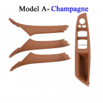 RHD parempoolse rooliga auto siseukse t&otilde;mbamisk&auml;epideme paneeli trimmikatte komplekt BMW 5. seeria F10 F11 F18 520i 523i 525i 528i jaoks Model A Black