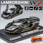 1/24 Scale Lambo Aventador SVJ63 Diecast automudeli m&auml;nguasi, tagasit&otilde;mmatav m&auml;nguasi koos heli ja valgusega lastele v&auml;ikelastele poistele t&uuml;drukutele m&otilde;eldud kingituste kollektsioon 1/24-21.5x9.8x5cm