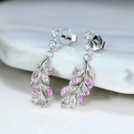 Fashion Leaf Cubic Zirconia Drop K&otilde;rvar&otilde;ngad Naistele H&otilde;beda v&auml;rvi Pulma K&otilde;rvar&otilde;ngad Pruudi ehted Kingitus h&otilde;be/roosa