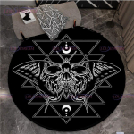 Satanic Goat gooti punk Pentagram &uuml;mmargune vaip libisemiskindel uksematt p&otilde;rand &otilde;udus kuradi vaip elutoa matid n&otilde;ia &uuml;mmargune vaip 120cm