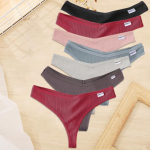 FINETOO 7 TK/komplekt M-XL Naiste puuvillane pesu 9 &uuml;hev&auml;rvilised alusp&uuml;ksid G-string Seksikad V-taljega stringid T&uuml;drukute aluspesu Naiste alusp&uuml;ksid L