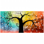 Moodsad abstraktsed plakatid ja tr&uuml;kised Seinakunst l&otilde;uendimaal Abstraktsed kuldsed rahapuud Pildid elutoa sisekujunduseks ilma raamita 20x40cm