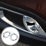 2tk Car Styling kroom eesmine vasak parem udutulelaterna raami kaane kaunistus Peugeot 2008 2014- auto jaoks