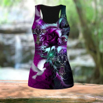 3D Rose Dove Print Naiste Treening Jooga J&otilde;usaali Prinditud Suvised Spordis&auml;rgid Suures suuruses vestid XS lilla