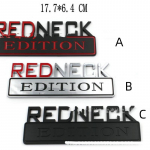 1 TK REDNECK EDITION autoembleemi kroomm&auml;rgiga 3D kleebise kleebis Fo+rd F-150 F-250 F-350 Chev+rolet Silverado Dodge RAM 1500 A