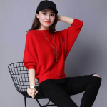 Naiste Seksikas Boat Kaelusega Pullover Kampsun Suures Suuruses Batwing Sleeve Kootud kampsun XXXL