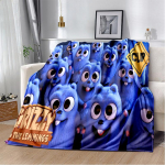 3D Grizzy ja Lemmingsi multikate tekk, pehme tekk koju Magamistoa voodi diivan Pikniku reisikontori kattetekk lastele 180cm x 230cm
